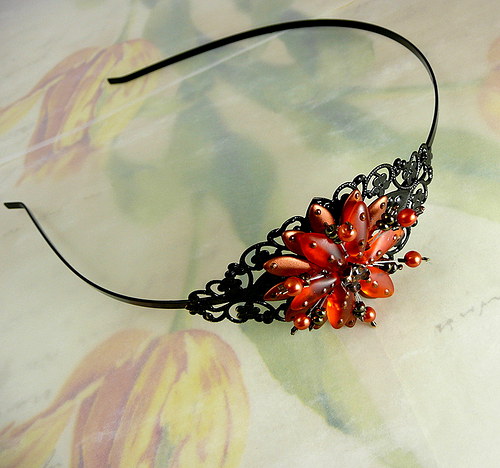Čelenka black orange — foto 1