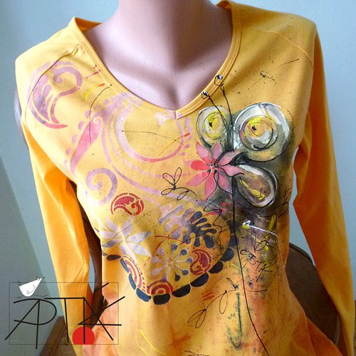 Triko "motýl v paisley", vel L — foto 1