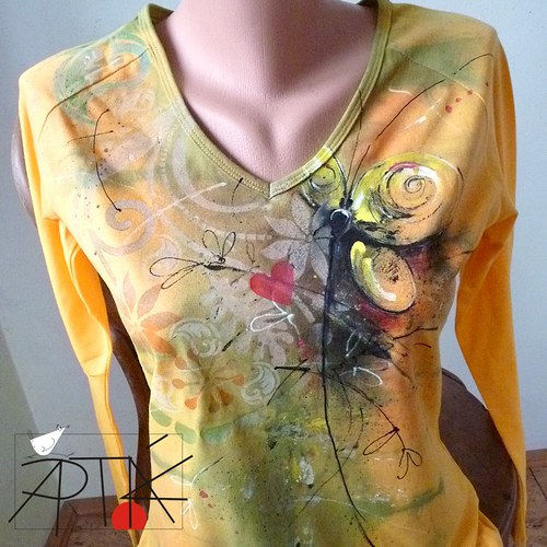 Triko "motýl v paisley", vel M — foto 1