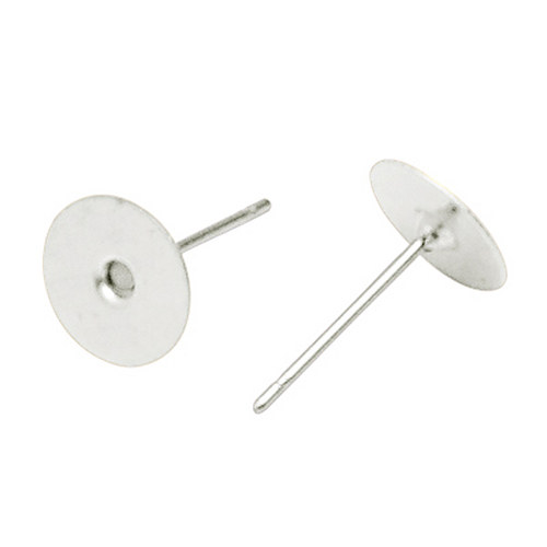 Puzeta s ploškou chir.ocel/ stříbro/ 6mm/ 4ks