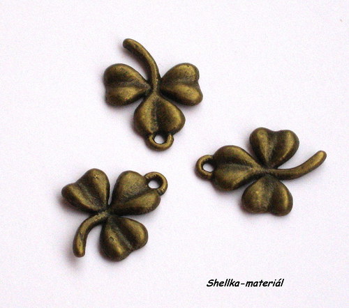 1095.Trojlístek/ 19x14mm/ 10 kusů