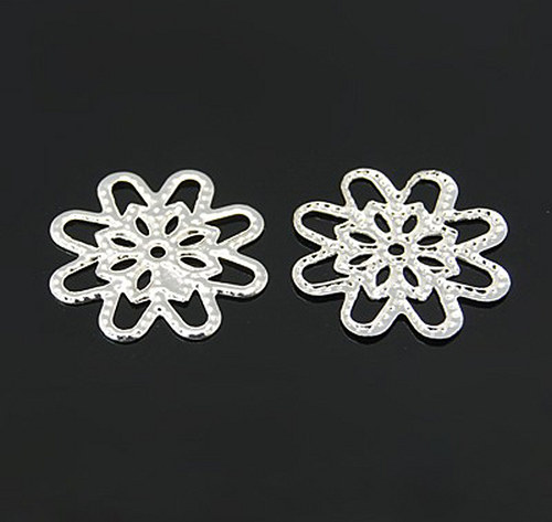 Filigrán kytka/ stříbro/ 18mm/ 20ks
