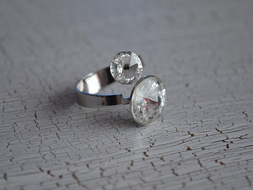 Prsten Swarovski - crystal — foto 1