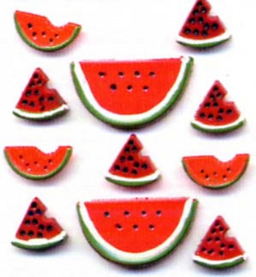 Plastové knoflíčky -Watermelon