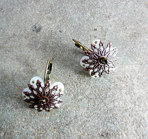 Náušničky : " Antient flower " — foto 1
