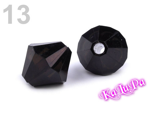 4 ks - Korálky BROUŠENÉ plast 12x12mm sluníčko(13)