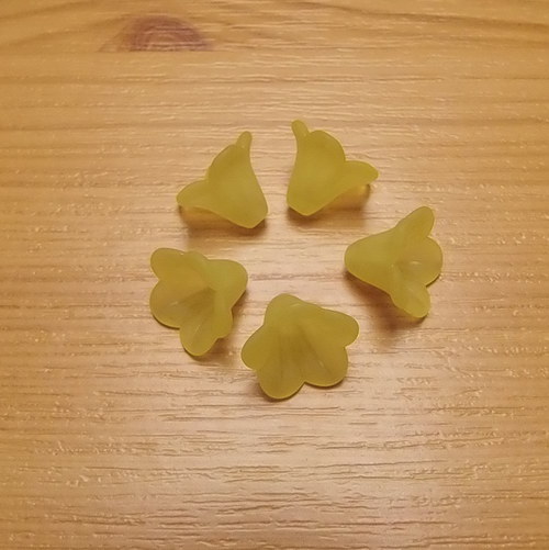 Akrylové kytičky - 14 x10 mm - 10 kusů