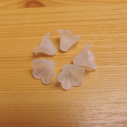 Akrylové kytičky - 14 x10 mm - 10 kusů