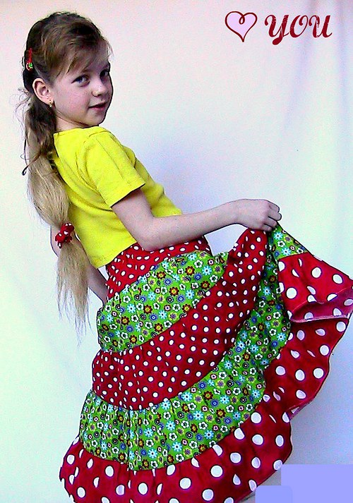 Sukně Volánková- Jarní Louka — foto 1
