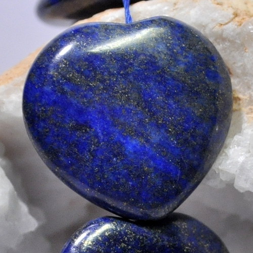 LA224 Lapis lazuli - velké srdce 27 mm — foto 1