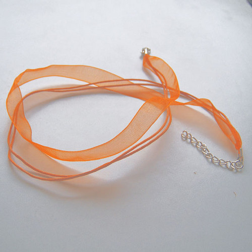 Organza šňůrka 2+1/ 45cm/ oranžová / 1ks