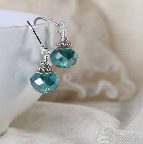 Náušnice emerald — foto 1