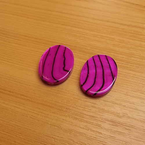 Perleťové oválky- 18 x 25mm - 2 kusy