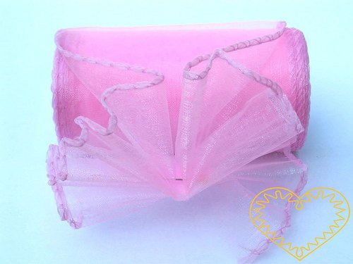 Organza světle růžová - šíře 10 cm