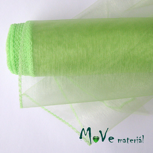 Organza světle zelená š. 36 cm/ 1m — foto 1