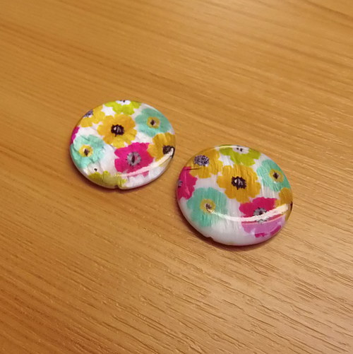 Perleťové placky 25 mm - 2 kusy