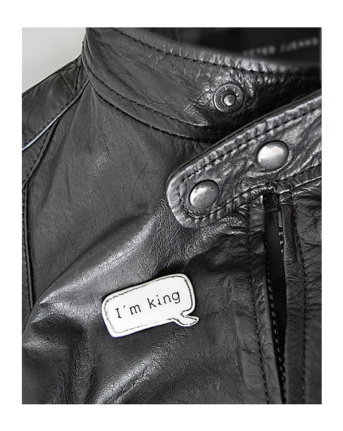 Porcelánová brož _new "I'm king".) — foto 1