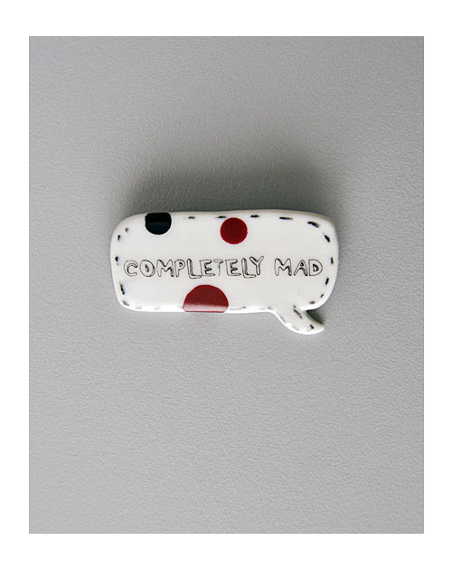 Porcelánová brož _new "completely mad".) — foto 1