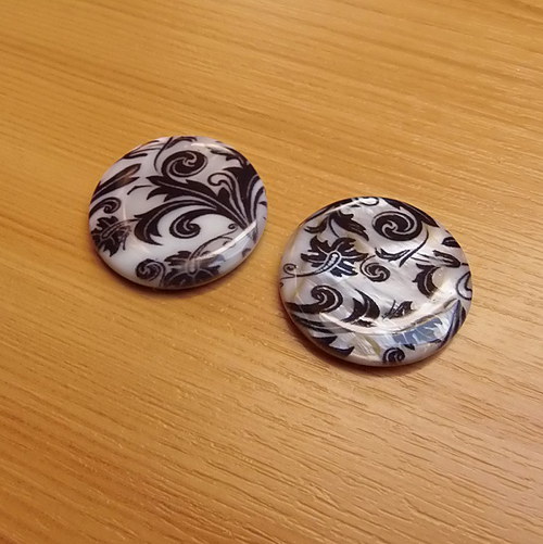 Perleťové placky 30 mm - 2 kusy
