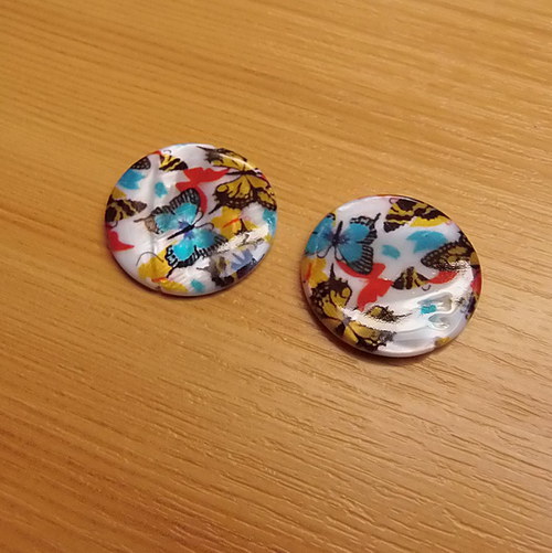 Perleťové placky 25 mm - 2 kusy