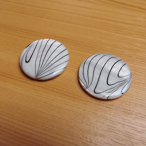 Perleťové placky 30 mm - 2 kusy