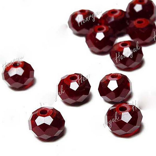Fazetovaný Granát 5x8mm - 2ks — foto 1