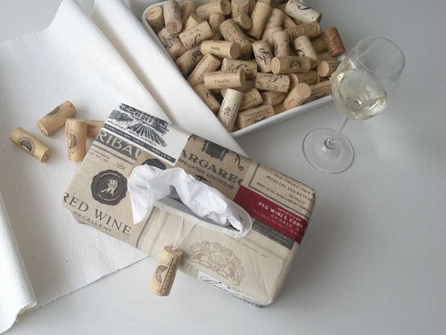 Obal na kapesníky - wine s korkem — foto 1