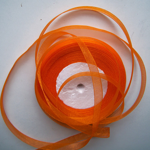 Stuha šifonová / 10mm / oranžová / 3m