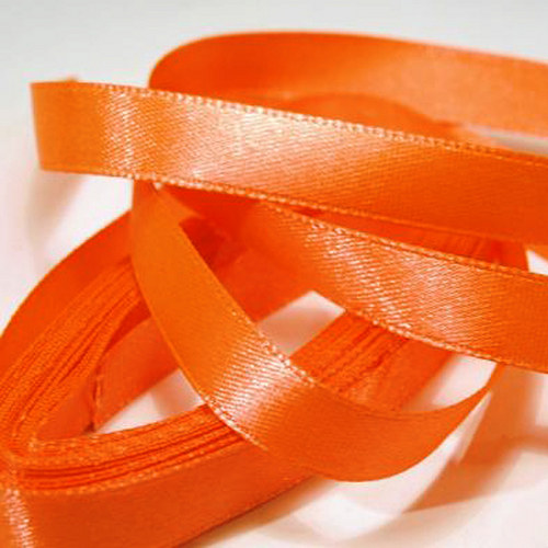 Stuha atlasová/ 6mm/ oranžová/ 1m