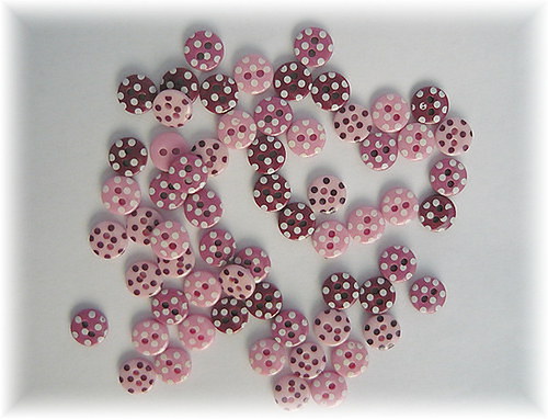 Puntíkaté knoflíčky - 10 kusů — foto 1