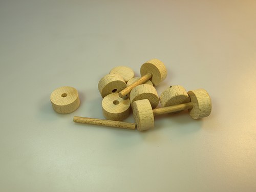 Dřevěná kolečka 10ks pr.16mm — foto 1