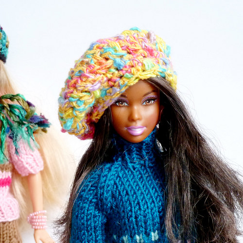 YELLOW melírovaný baret pro Barbie — foto 1