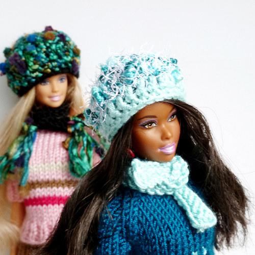PEPPERMINT melírovaná hučka a šála pro Barbie — foto 1