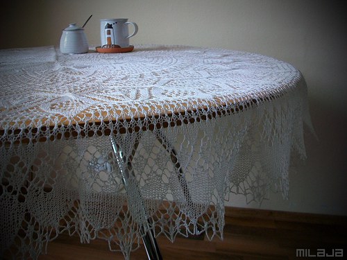 Pletený ubrus ∅ 128cm č.11 — foto 1