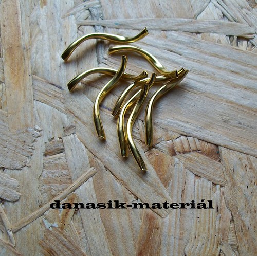 ZLATÉ KROUCENÉ TRUBIČKY 25 x 1,5 mm