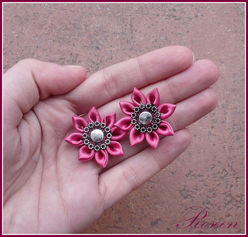 Kanzashi náušnice Misaki — foto 1