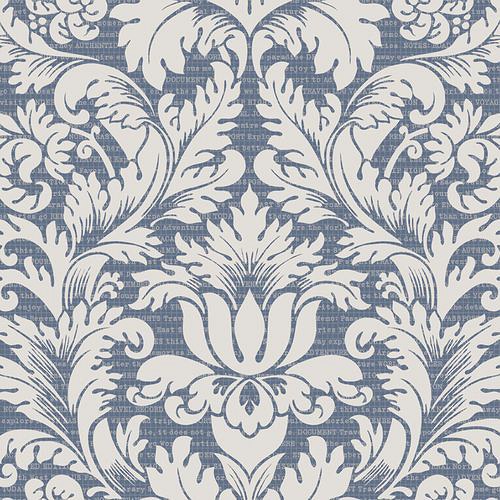 Scrapbooková čtvrtka Far Away - Damask Blue — foto 1