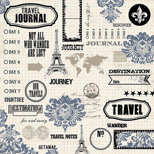 Scrapbooková čtvrtka Far Away - Collage — foto 1