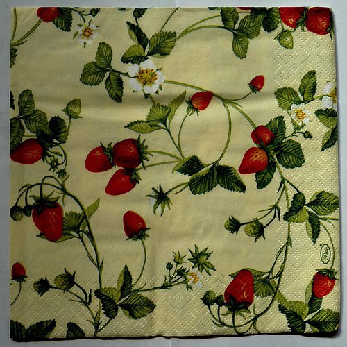 Ubrousek 33x33 - jahody — foto 1