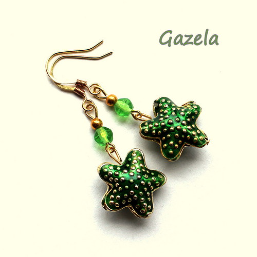 Náušnice Cloisonne hvězdice — foto 1