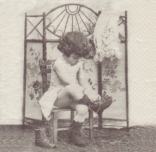 Ubrousek vintage - holčička