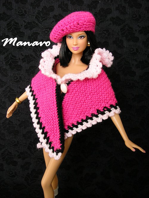 SLEVA Růžový pléd s baretem pro Barbie — foto 1