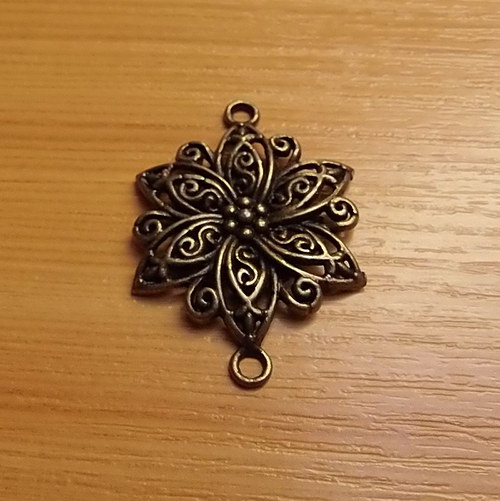 Bronzový květ - 3cm - 1 kus — foto 1