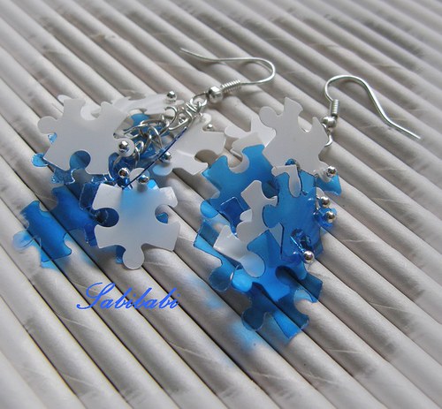 PET puzzle modré malé — foto 1