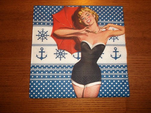 Ubrousek na decoupage - námořnická dívka