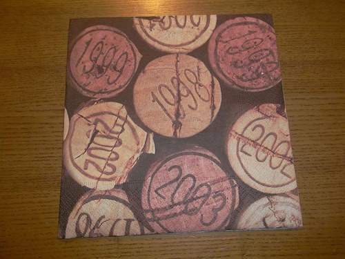 Ubrousek na decoupage - korky