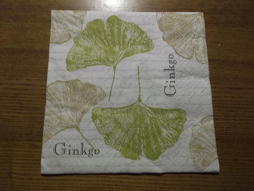 Ubrousek na decoupage - ginkgo