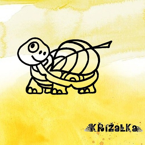 Želva s lístečkem - razítko 4,5 x 7 cm — foto 1