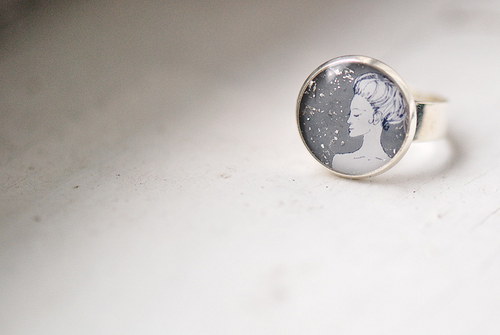 "Silver Girl" - prsten šedý — foto 1