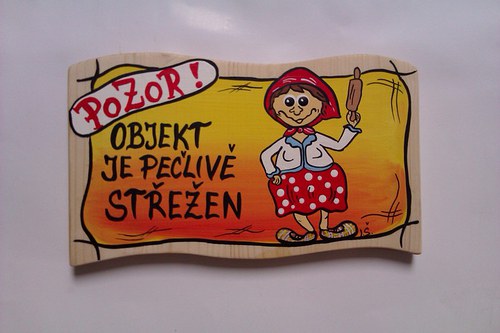 Originální úsměvná cedule-babča